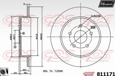 Maxtech 811171.0060 - Bremžu diski autodraugiem.lv