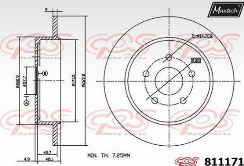 Maxtech 811171.0000 - Bremžu diski autodraugiem.lv