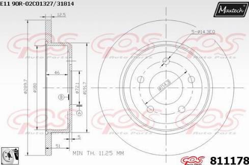 Maxtech 811178.0080 - Bremžu diski autodraugiem.lv