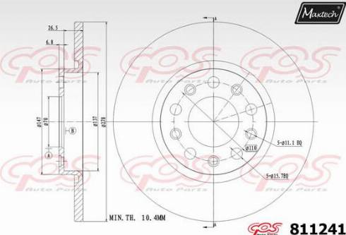 Maxtech 811241.0000 - Bremžu diski autodraugiem.lv