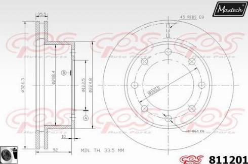 Maxtech 811201.0060 - Bremžu diski autodraugiem.lv