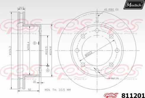 Maxtech 811201.0000 - Bremžu diski autodraugiem.lv