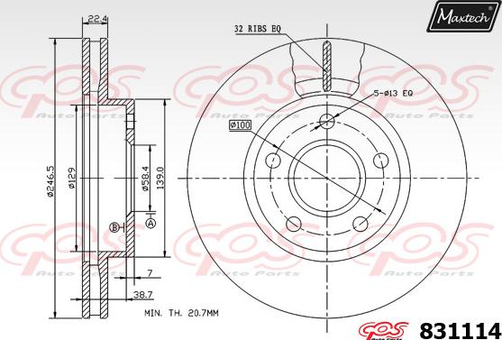 Maxtech 811207 - Bremžu diski autodraugiem.lv