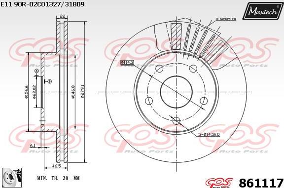 Maxtech 811219 - Bremžu diski autodraugiem.lv