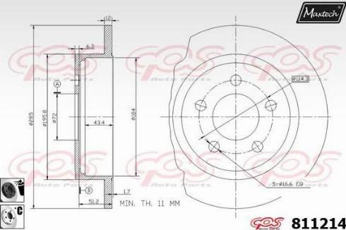 Maxtech 811214.6060 - Bremžu diski autodraugiem.lv