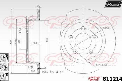 Maxtech 811214.6880 - Bremžu diski autodraugiem.lv