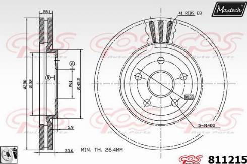 Maxtech 811215.0080 - Bremžu diski autodraugiem.lv