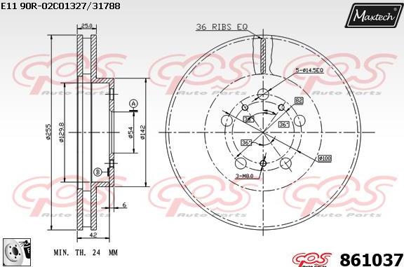 Maxtech 811215 - Bremžu diski autodraugiem.lv