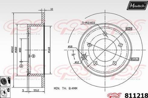 Maxtech 811218.6060 - Bremžu diski autodraugiem.lv