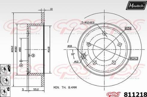 Maxtech 811218.6980 - Bremžu diski autodraugiem.lv