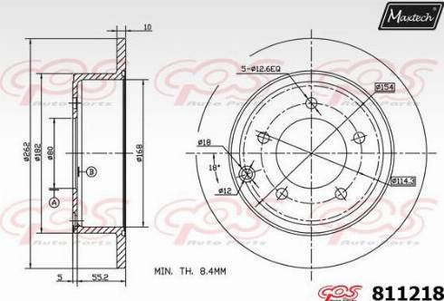 Maxtech 811218.0000 - Bremžu diski autodraugiem.lv