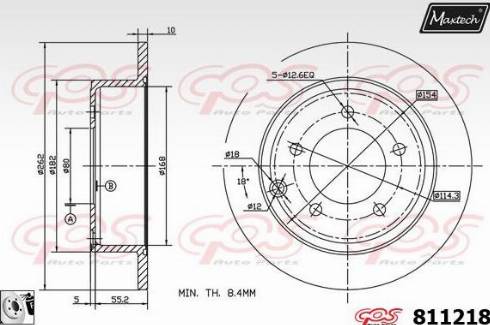 Maxtech 811218.0080 - Bremžu diski autodraugiem.lv