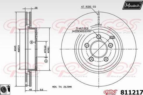 Maxtech 811217.0060 - Bremžu diski autodraugiem.lv