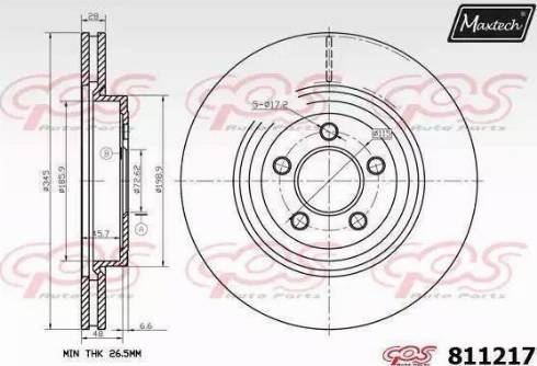 Maxtech 811217.0000 - Bremžu diski autodraugiem.lv