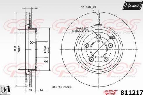 Maxtech 811217.0080 - Bremžu diski autodraugiem.lv