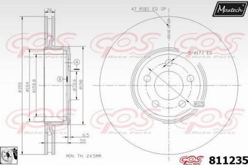 Maxtech 811235.0080 - Bremžu diski autodraugiem.lv