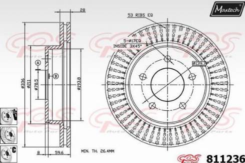 Maxtech 811236.6980 - Bremžu diski autodraugiem.lv