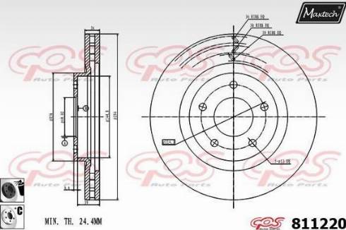 Maxtech 811220.6060 - Bremžu diski autodraugiem.lv