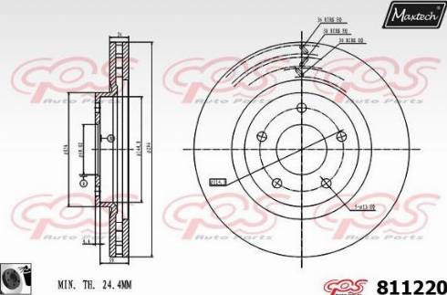 Maxtech 811220.0060 - Bremžu diski autodraugiem.lv