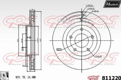 Maxtech 811220.0080 - Bremžu diski autodraugiem.lv