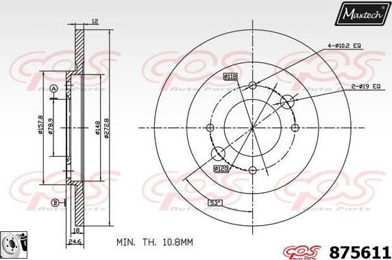 Maxtech 885101 - Bremžu diski autodraugiem.lv