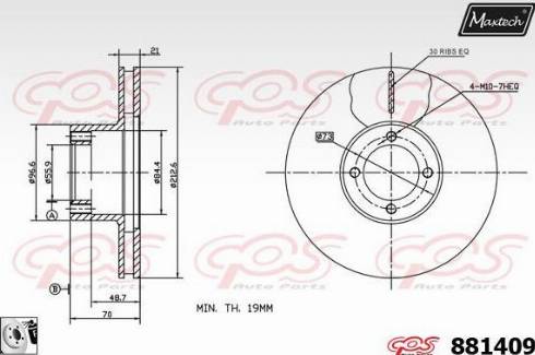 Maxtech 881409.0080 - Bremžu diski autodraugiem.lv