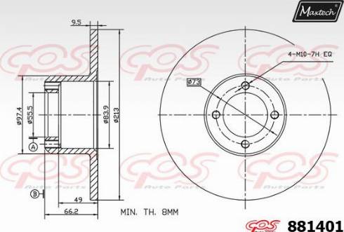 Maxtech 881401.0000 - Bremžu diski autodraugiem.lv