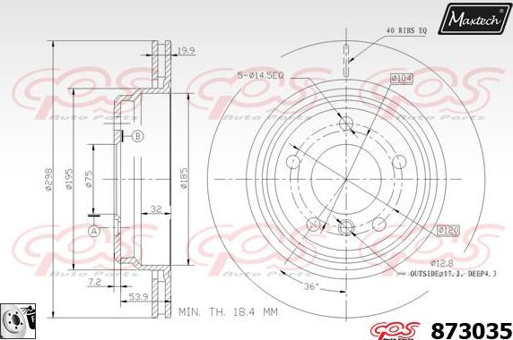 Maxtech 881413 - Bremžu diski autodraugiem.lv