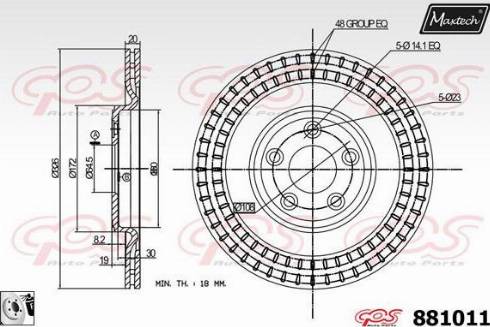 Maxtech 881011.0080 - Bremžu diski autodraugiem.lv