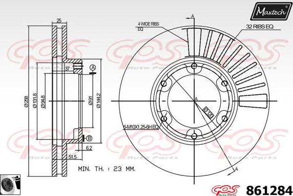 Maxtech 881011 - Bremžu diski autodraugiem.lv