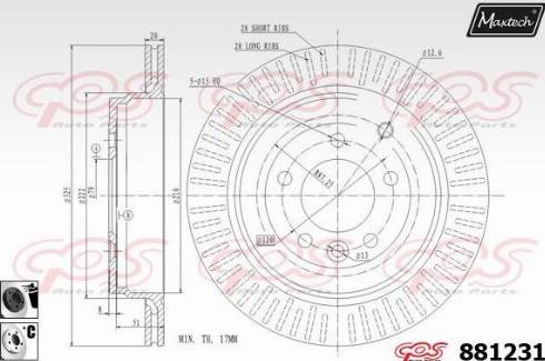 Maxtech 881231.6060 - Bremžu diski autodraugiem.lv