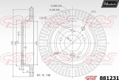 Maxtech 881231.0000 - Bremžu diski autodraugiem.lv