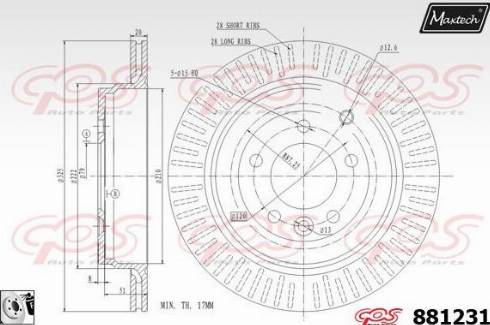 Maxtech 881231.0080 - Bremžu diski autodraugiem.lv