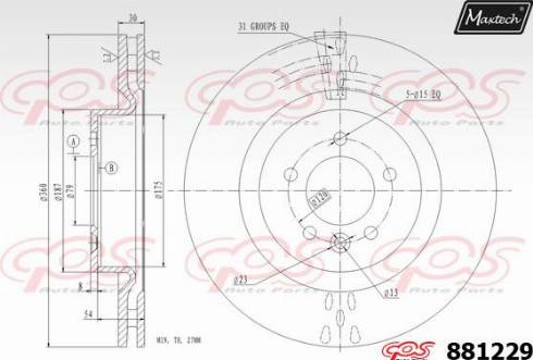 Maxtech 881229.0000 - Bremžu diski autodraugiem.lv