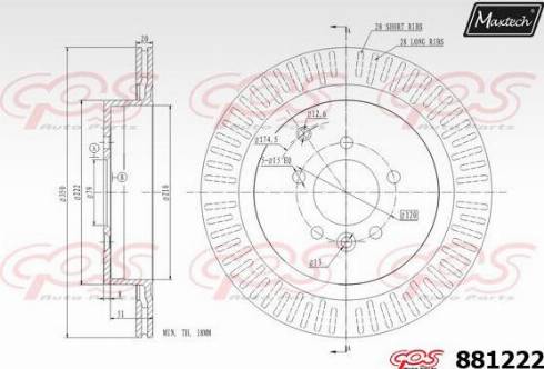 Maxtech 881222.0000 - Bremžu diski autodraugiem.lv