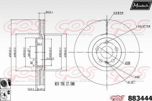 Maxtech 883444.6060 - Bremžu diski autodraugiem.lv