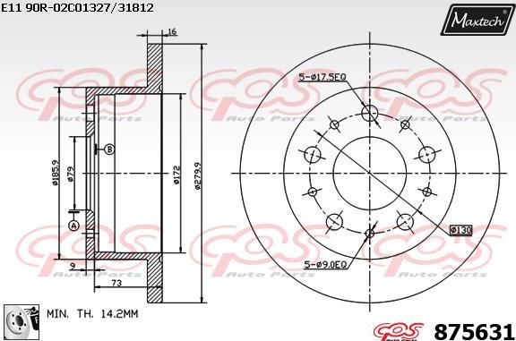 Maxtech 883407 - Bremžu diski autodraugiem.lv