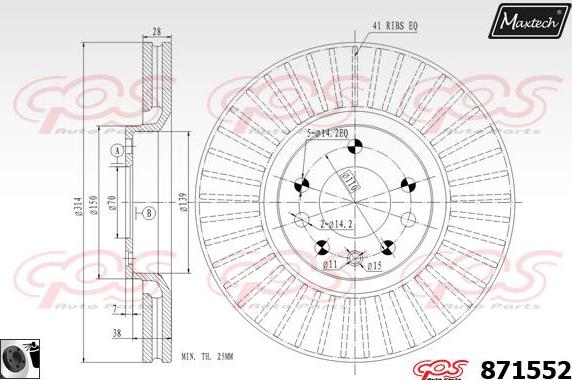 Maxtech 883415 - Bremžu diski autodraugiem.lv