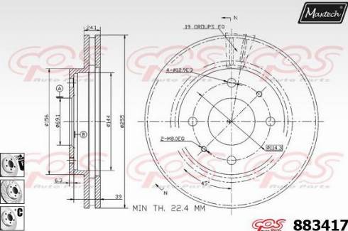 Maxtech 883417.6980 - Bremžu diski autodraugiem.lv