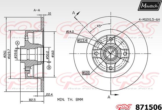 Maxtech 883417 - Bremžu diski autodraugiem.lv