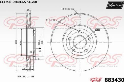 Maxtech 883430.0000 - Bremžu diski autodraugiem.lv