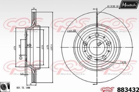 Maxtech 883432.0060 - Bremžu diski autodraugiem.lv