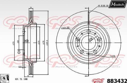 Maxtech 883432.0080 - Bremžu diski autodraugiem.lv