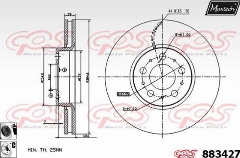 Maxtech 883427.6060 - Bremžu diski autodraugiem.lv