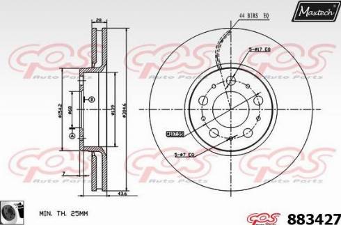 Maxtech 883427.0060 - Bremžu diski autodraugiem.lv