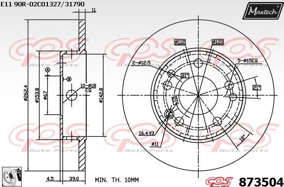 Maxtech 883009 - Bremžu diski autodraugiem.lv