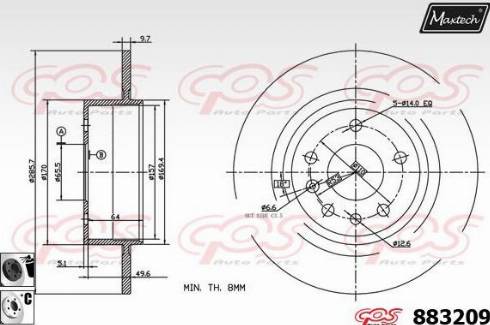 Maxtech 883209.6060 - Bremžu diski autodraugiem.lv