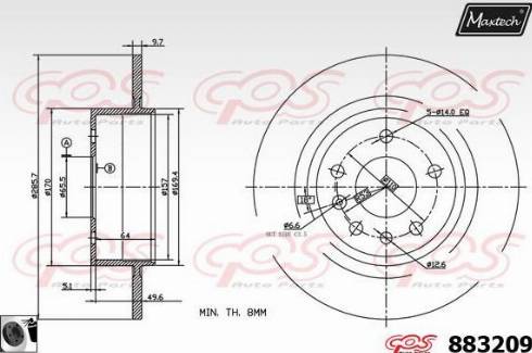 Maxtech 883209.0060 - Bremžu diski autodraugiem.lv