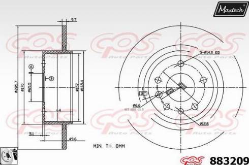 Maxtech 883209.0080 - Bremžu diski autodraugiem.lv