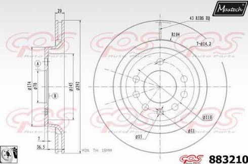 Maxtech 883210.0080 - Bremžu diski autodraugiem.lv